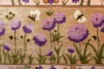 vintage silk floral tabriz persian rug 51180 border Nazmiyal