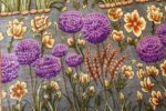 vintage silk floral tabriz persian rug 51180 purple Nazmiyal