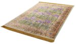 vintage silk floral tabriz persian rug 51180 side Nazmiyal