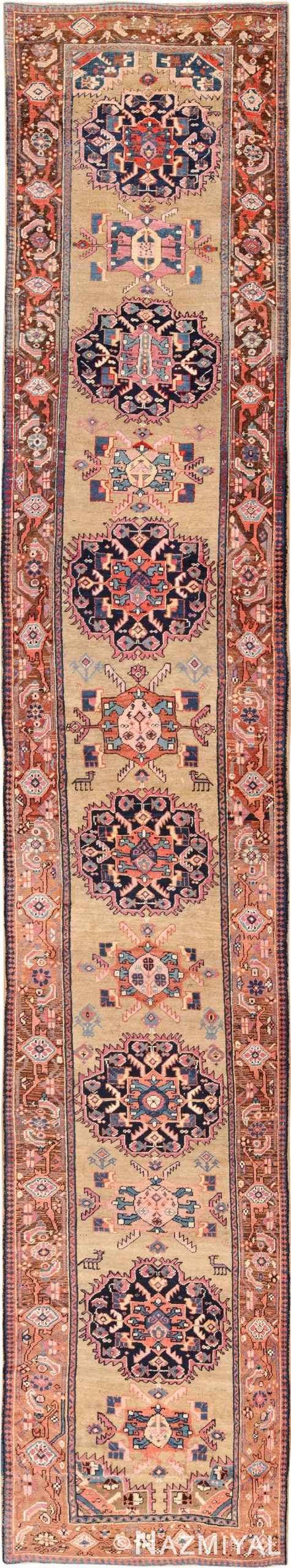 antique karabagh caucasian runner rug 49639 Nazmiyal