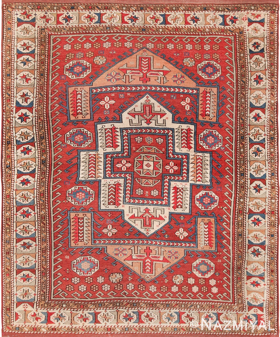 Small Tribal Antique West Anatolian Turkish Bergama Rug 49505 by Nazmiyal
