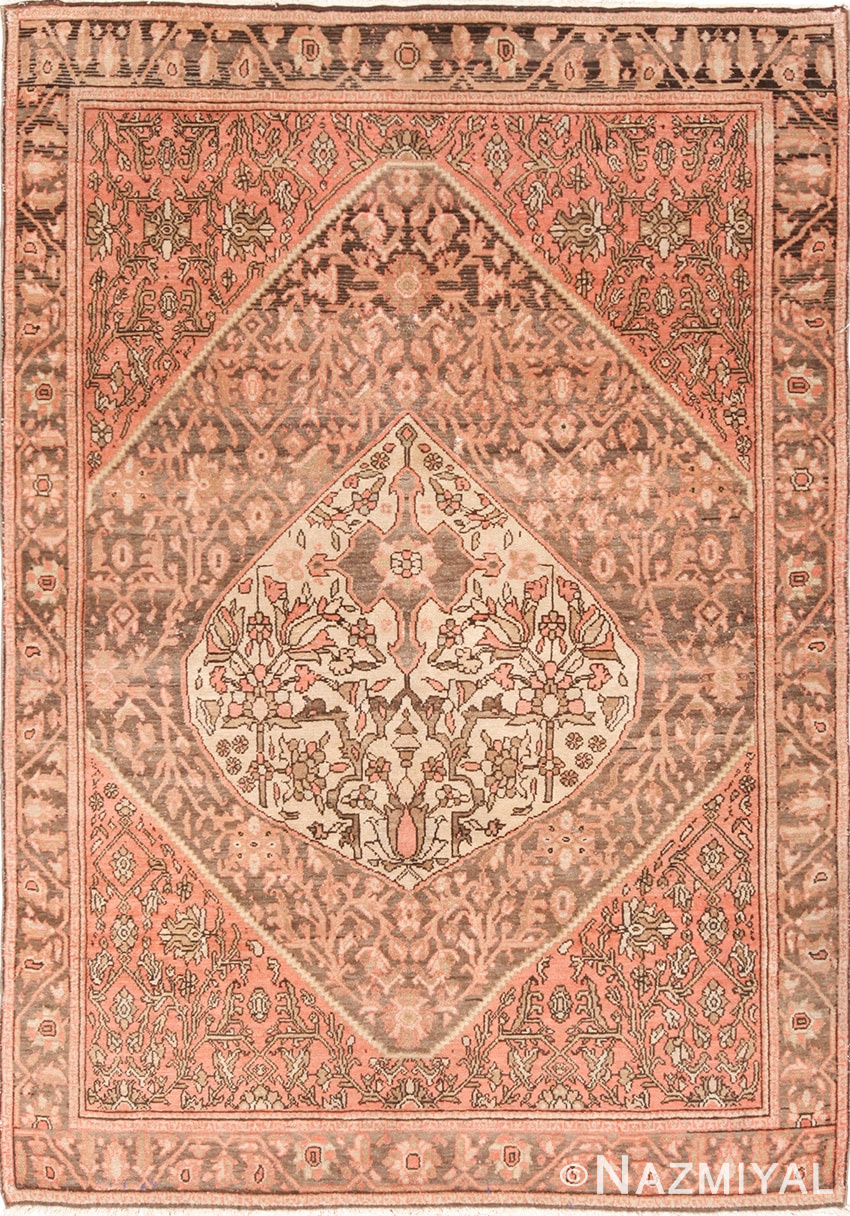 Small Tribal Geometric Antique Persian Malayer Rug 49640 by Nazmiyal