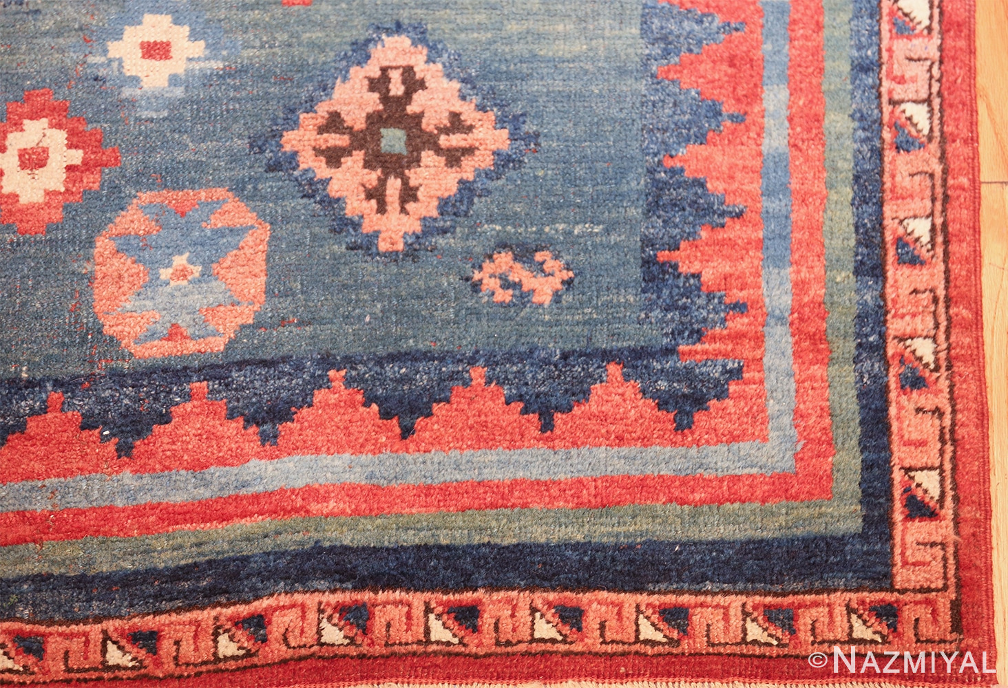 vintage square tribal gabbeh persian rug 49649 corner Nazmiyal