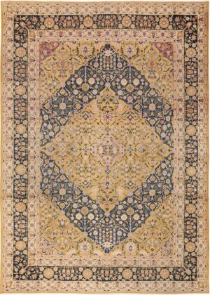 Antique Room Size Diamond Design Persian Kerman Rug 49680 by Nazmiyal