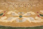 antique round french art deco rug by leleu 49693 bow Nazmiyal