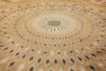 antique round french art deco rug by leleu 49693 medallion Nazmiyal