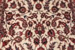 antique wide hallway gallery size persian isfahan rug 60045 ivory Nazmiyal