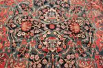 classic oversize antique navy blue persian sarouk farahan rug 60047 center Nazmiyal