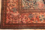 classic oversize antique navy blue persian sarouk farahan rug 60047 corner