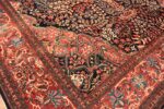 classic oversize antique navy blue persian sarouk farahan rug 60047 design Nazmiyal