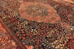 classic oversize antique navy blue persian sarouk farahan rug 60047 field Nazmiyal