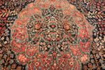 classic oversize antique navy blue persian sarouk farahan rug 60047 medallion Nazmiyal