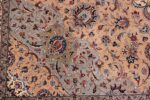 fine large vintage persian silk kashan rug 60039 green Nazmiyal