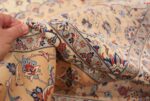 fine large vintage persian silk kashan rug 60039 pile Nazmiyal