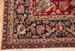 fine red color large vintage persian tabriz rug 60046 corner Nazmiyal