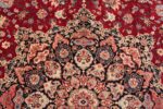 fine red color large vintage persian tabriz rug 60046 horns Nazmiyal