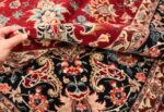 fine red color large vintage persian tabriz rug 60046 middle Nazmiyal