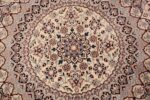 floral large silk and wool nain persian rug 60030 center Nazmiyal