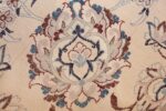 floral large silk and wool nain persian rug 60030 knots Nazmiyal