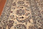 floral large silk and wool nain persian rug 60030 lines Nazmiyal