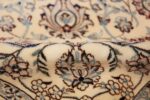floral large silk and wool nain persian rug 60030 pile Nazmiyal