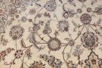 floral large silk and wool nain persian rug 60030 scrolls Nazmiyal