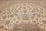 floral large silk and wool nain persian rug 60030 top Nazmiyal