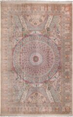 Large Vintage Silk Persian Qum Rug 60035 by Nazmiyal