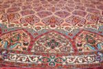 geometric silk vintage qum persian rug 60035 blue Namziyal