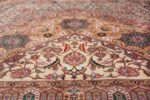 geometric silk vintage qum persian rug 60035 dome Namziyal