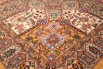 geometric silk vintage qum persian rug 60035 part Nazmiyal