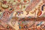 geometric silk vintage qum persian rug 60035 pile Nazmiyal