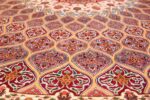 geometric silk vintage qum persian rug 60035 pink Nazmiyal