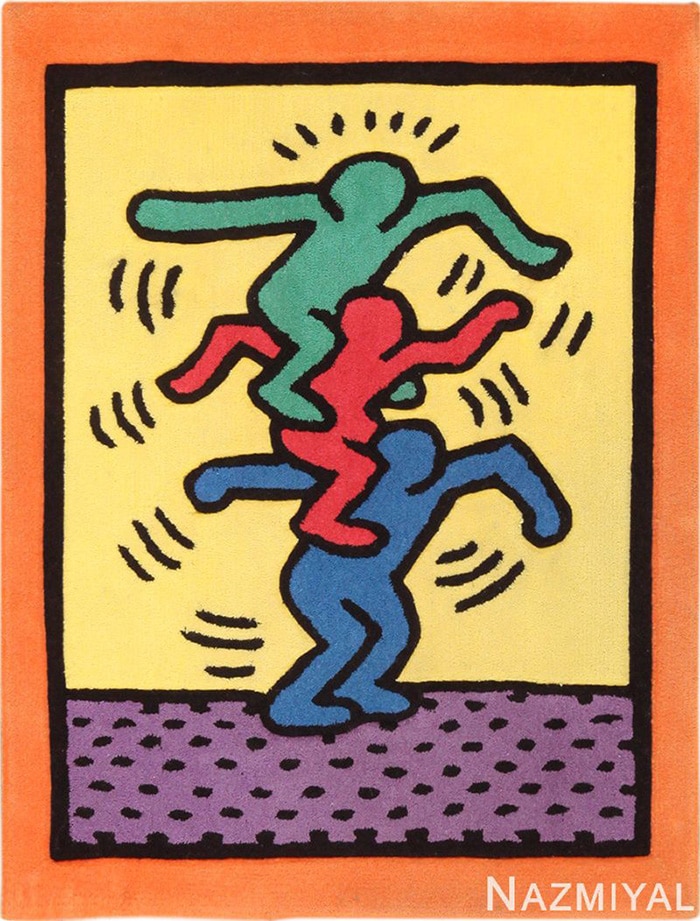 Keith Haring Pop Art Rug 49660 by Nazmiyal