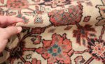 large ivory mina khani design antique persian malayer rug 60043 pile Nazmiyal