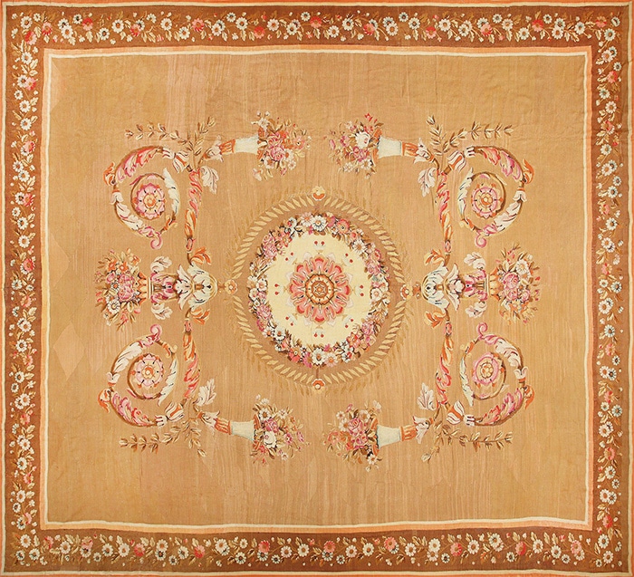 Antique French Aubusson Carpet Antique French Aubusson Carpet by Nazmiyal