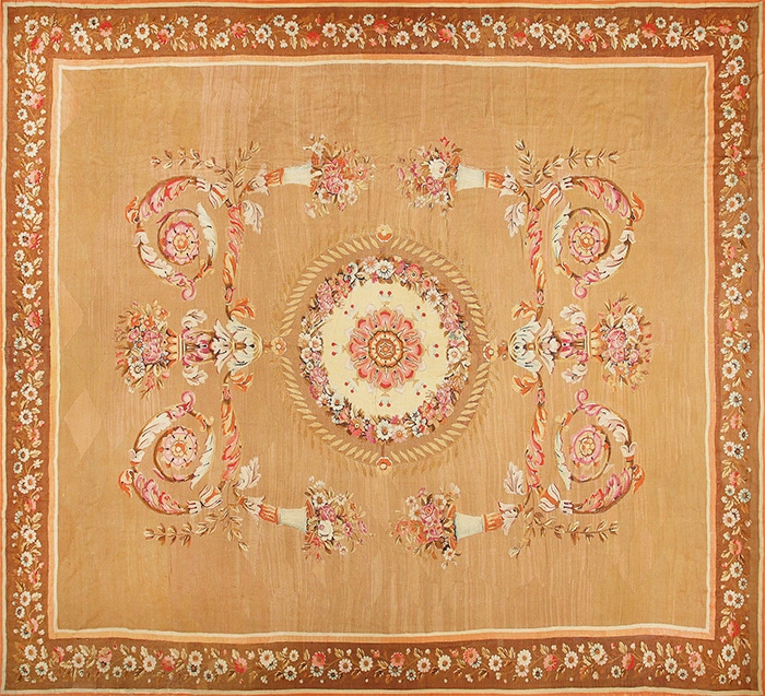 Antique French Aubusson Carpet by Nazmiyal