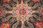 large jewel tone vintage persian tabriz rug 60041 bird Nazmiyal