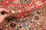 large jewel tone vintage persian tabriz rug 60041 pile Nazmiyal