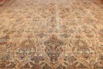 large sea foam shield design antique persian kerman rug 49677 field Nazmiyal