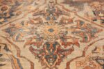 large sea foam shield design antique persian kerman rug 49677 round Nazmiyal