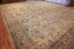 large sea foam shield design antique persian kerman rug 49677 side Nazmiyal