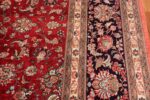 large silk vintage qum persian rug 60022 border Nazmiyal