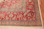 large silk vintage qum persian rug 60025 corner Namziyal