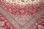 large silk vintage qum persian rug 60025 pattern Nazmiyal