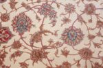 large silk vintage qum persian rug 60025 scrolls Nazmiyal