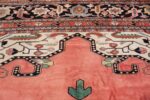 large silk vintage qum persian rug 60034 green Nazmiyal