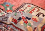large silk vintage qum persian rug 60034 pile Nazmiyal