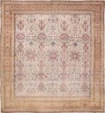 Large Square Antique Persian Kerman Rug 49676 by Nazmiyal
