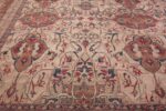 large square antique persian kerman rug 49676 yellow Nazmiyal